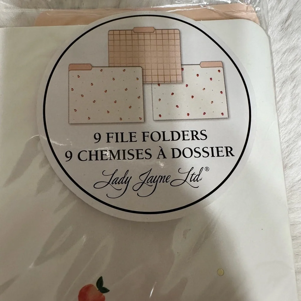 Peach Patterned File Folder